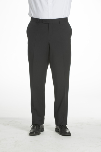 Zu sehen ist die modische Anzugshose Jens mit Stretchfunktion in der Farbe schwarz.